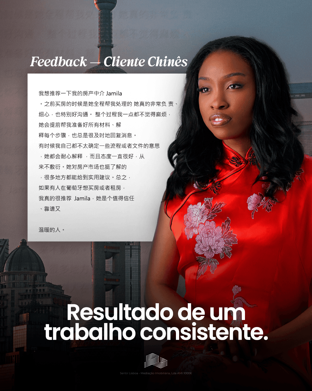 Testemunho — Cliente Chinês